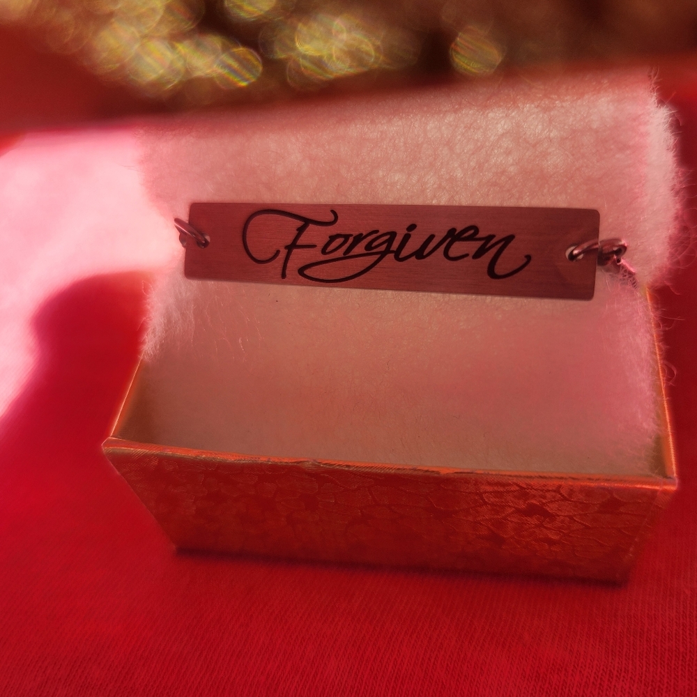 Personalized Forgiven Bracelet Silver, Pulley Sec… - image 3